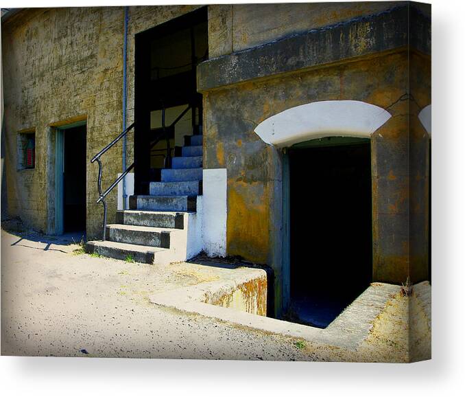 Building Canvas Print featuring the photograph Shades of the Past by Marilyn Wilson