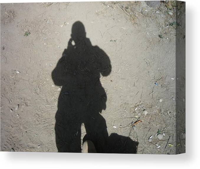 Shadow Canvas Print featuring the photograph Shadow in Afghanistan by Shea Holliman