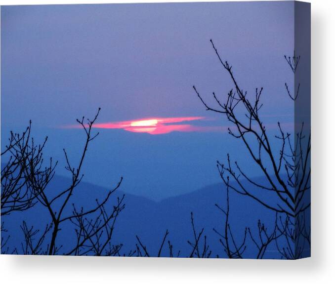Shenandoah Sunset Canvas Print featuring the photograph Shenandoah Sunset by Dark Whimsy