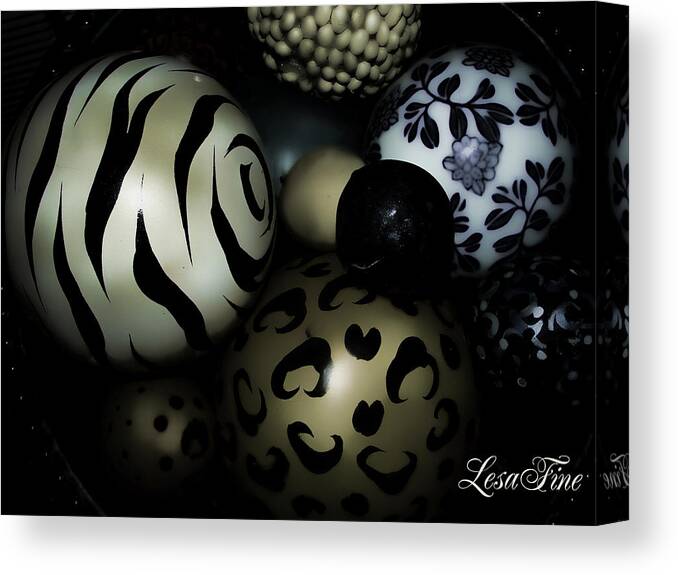 Sphere Canvas Print featuring the photograph Shimmery Spheres by Lesa Fine