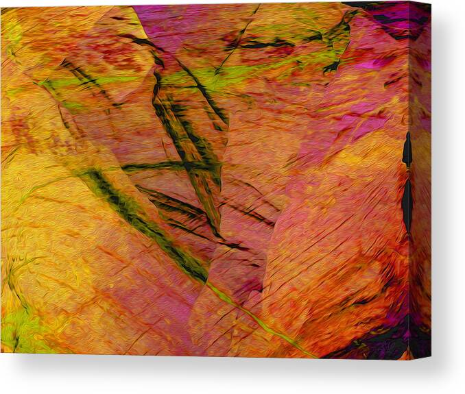  Stone Canvas Print featuring the photograph Silken Strata by Stephanie Grant