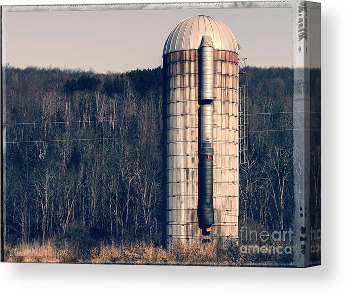 Abandoned Canvas Print featuring the photograph Silo by Edward Fielding
