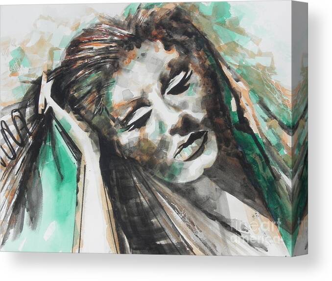 Fine Art Painting Canvas Print featuring the painting Singer ADELE 01 by Chrisann Ellis
