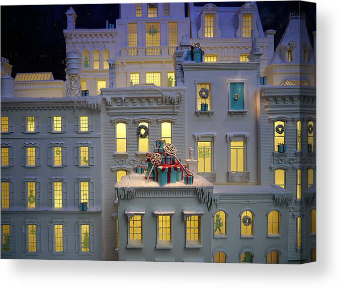 Small Canvas Print featuring the photograph Small World - Tiffany Christmas 1 by Richard Reeve
