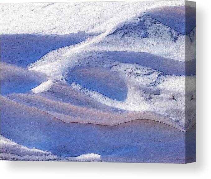 Snow Canvas Print featuring the painting Snow Abstract #1 by Sandy MacGowan