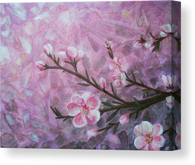 Blossom Canvas Print featuring the painting Snow Blossom by Arlissa Vaughn