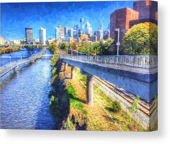 Philadelphia Canvas Print featuring the photograph South Street Walk by Alice Gipson