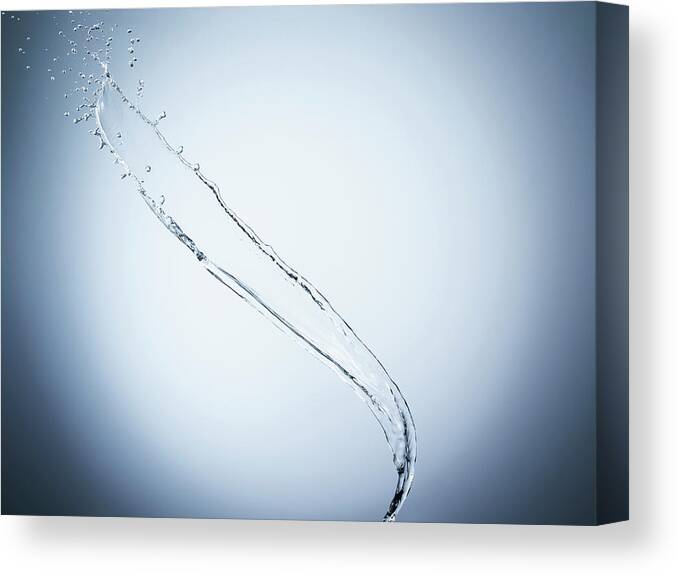 Curve Canvas Print featuring the photograph Splashing Of Clean Water by Level1studio