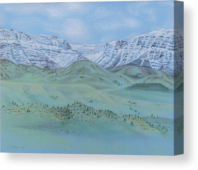 Pastels Canvas Print featuring the pastel Springtime In the Rockies by Michele Myers