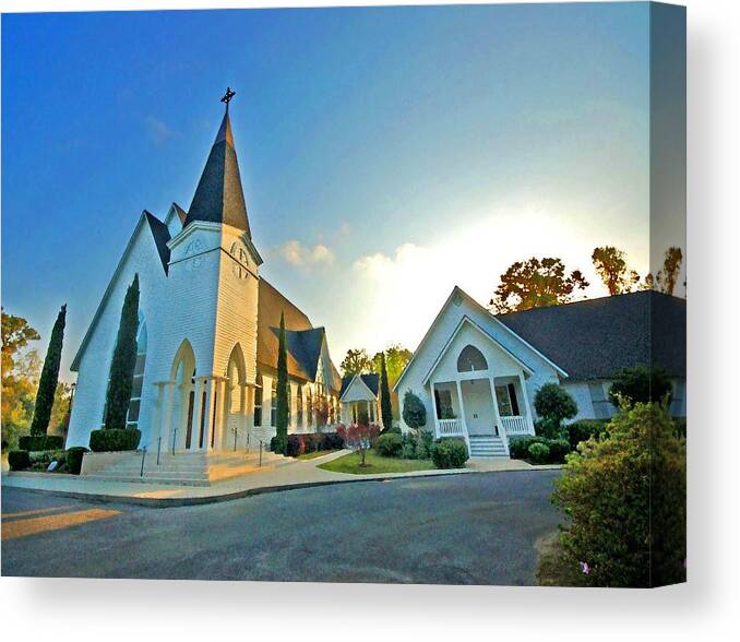 Alabama Canvas Print featuring the digital art St. Francis - Front 1 by Michael Thomas