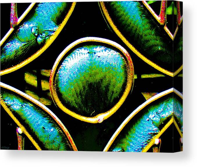 Eye Canvas Print featuring the digital art Stained Glass Eye by Rebecca Flaig