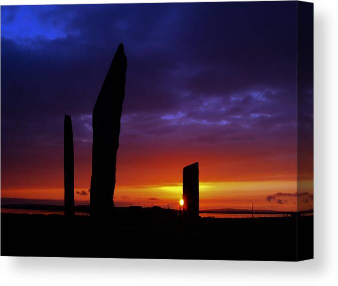 Stones Canvas Print featuring the photograph Stennes Sunset by Steve Watson