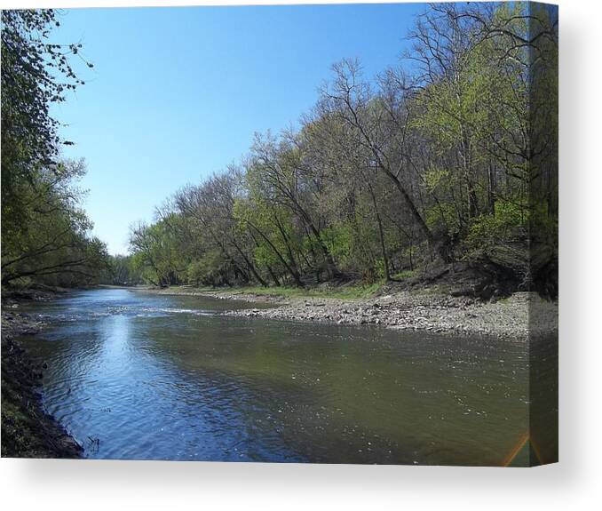 Still Water River Canvas Print featuring the digital art Still Water River by Eric Switzer