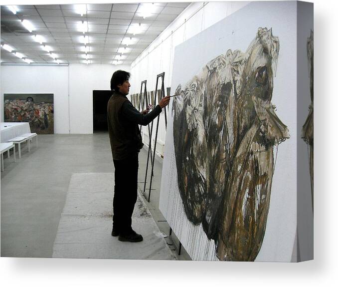 Artist Stodio Canvas Print featuring the photograph studio No.9 by Zheng Li
