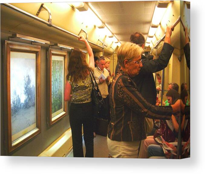 Moscow Russia Canvas Print featuring the photograph Subway Art by Julia Ivanovna Willhite