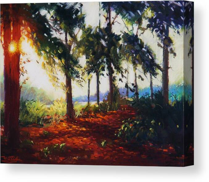 Summer Canvas Print featuring the pastel Summer Light by Celine K Yong