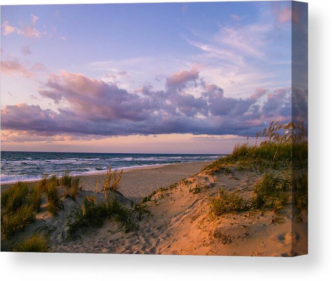Sunrise Canvas Print featuring the photograph Sunrise in Rodanthe by Stacy Abbott
