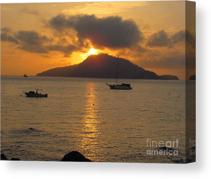 Sunrise Canvas Print featuring the photograph Sunrise Island by Ted Pollard