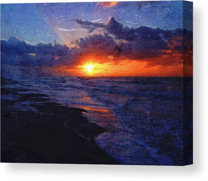 Atlantic Ocean Canvas Print featuring the photograph Sunrise Over The Atlantic Ocean by Phil Perkins