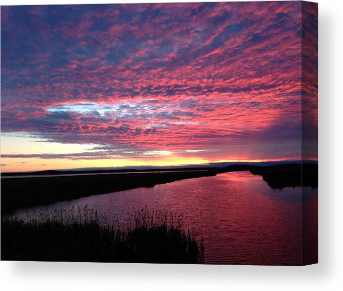 Sunset Canvas Print featuring the photograph Sunset at North Pool by Nancy Landry