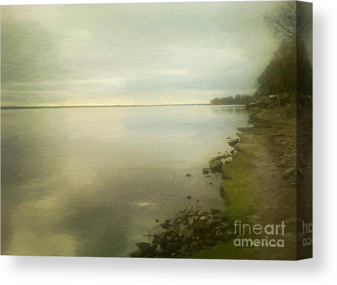 Clouds Canvas Print featuring the painting Sunset Before the Storm by RC DeWinter