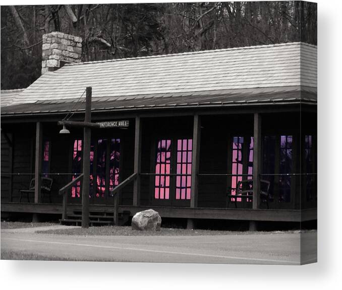 Sunset Cabin Canvas Print featuring the photograph Sunset Cabin by Dark Whimsy