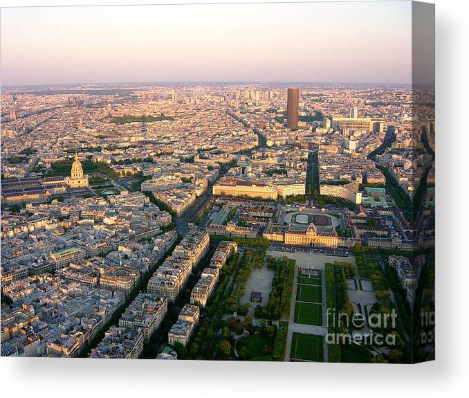 Paris Canvas Print featuring the photograph Sunset in Paris by Deborah Smolinske
