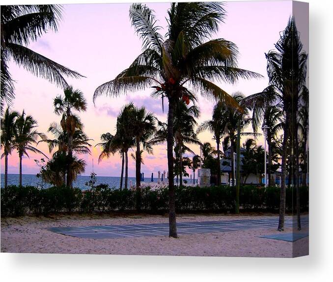 Hawaii Canvas Print featuring the photograph Sunset Over Waikiki by Lori Strock