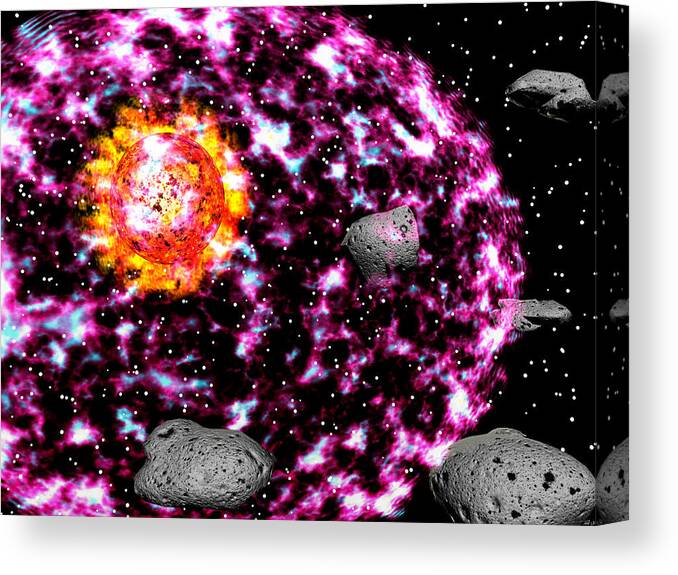 Space Canvas Print featuring the digital art Supernova by Michele Wilson