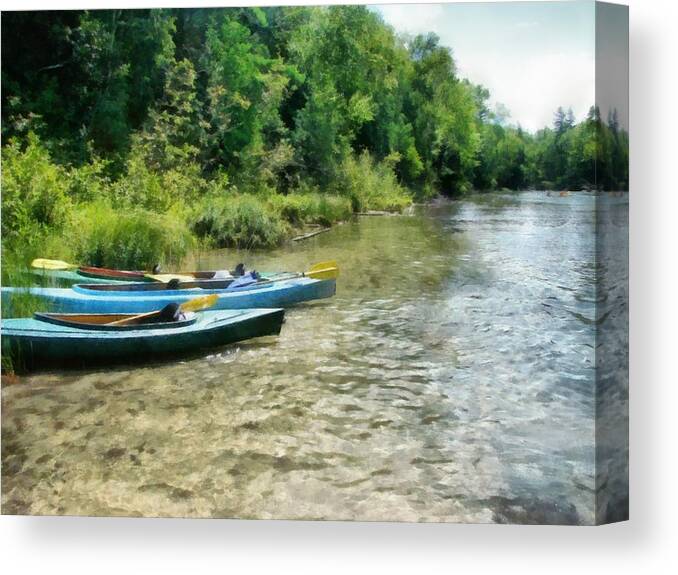 Platte Canvas Print featuring the photograph Taking a Break on the Platte by Michelle Calkins