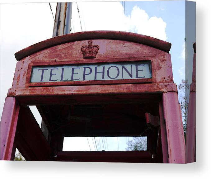 Telephone Canvas Print featuring the photograph Teleforlorn by Richard Reeve