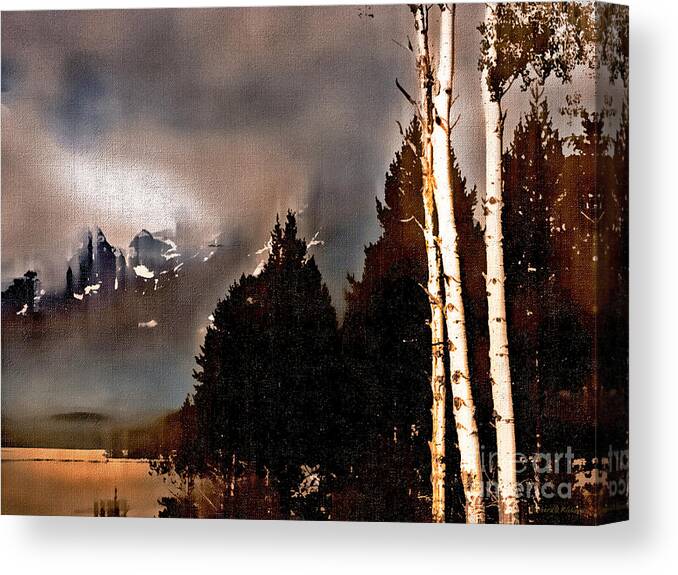 Wyoming Canvas Print featuring the photograph Teton Storm by Barbara D Richards