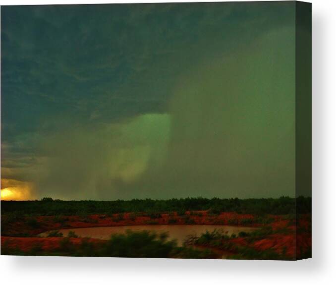 Texas Canvas Print featuring the photograph Texas Microburst by Ed Sweeney