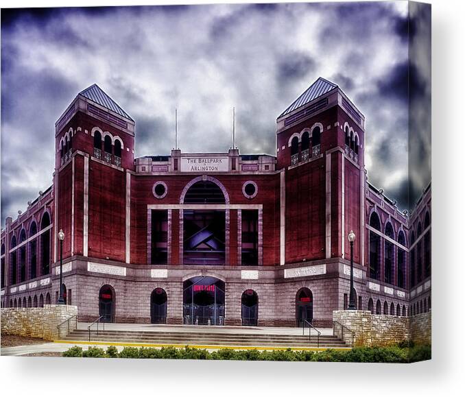 Ballpark Canvas Print featuring the photograph Texas Rangers Ballpark in Arlington Texas by Mountain Dreams