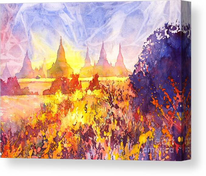 Myanmar Canvas Print featuring the painting That Ruined Feeling by Ryan Fox