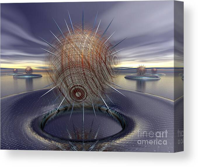 Science Canvas Print featuring the digital art The Birth by Nicholas Burningham