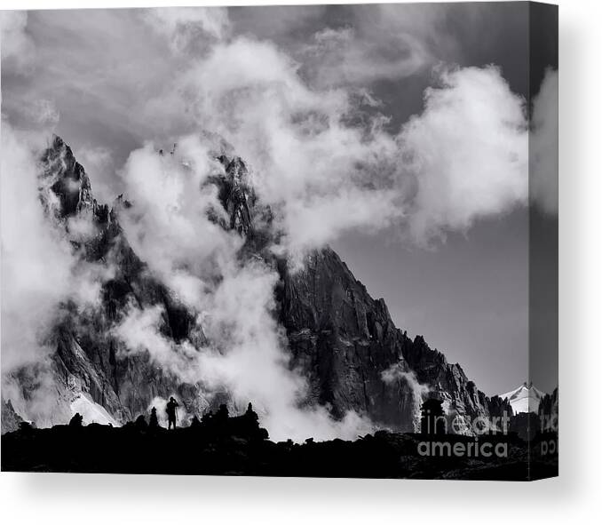 Trekking Canvas Print featuring the photograph The Chamonix Alps by Colin Woods