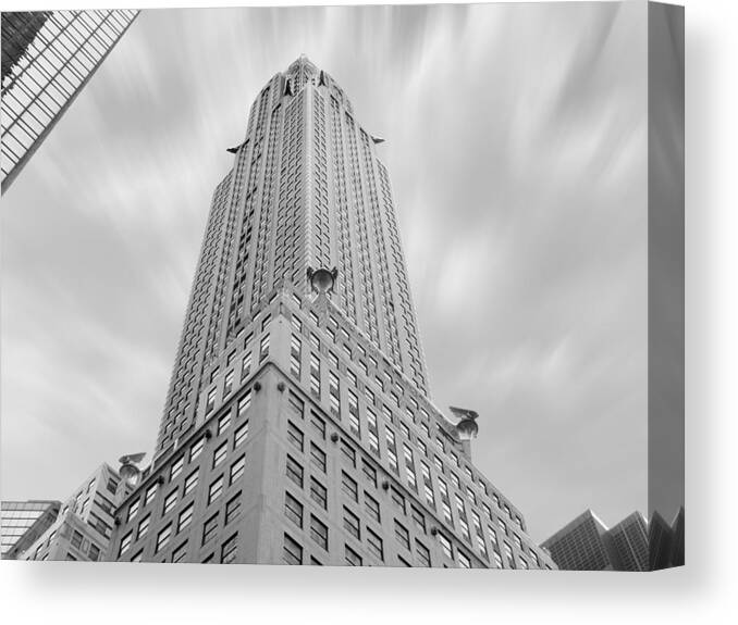 Landmarks Canvas Print featuring the photograph The Chrysler Building by Mike McGlothlen