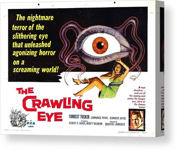 Vintage Canvas Print featuring the photograph The Crawling Eye by Action