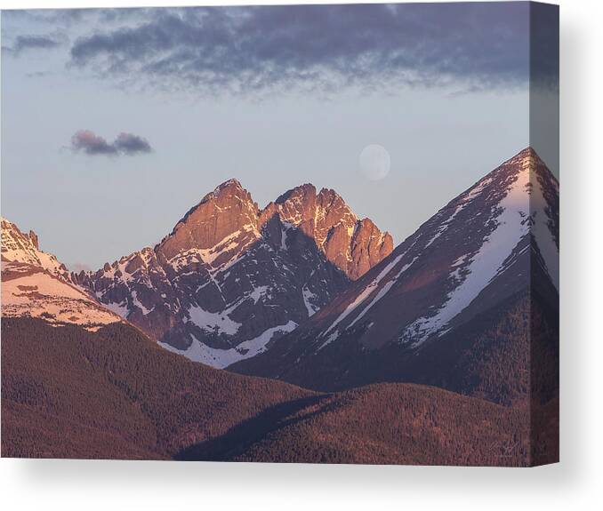 Crestones Canvas Print featuring the photograph The Crestones 2 by Aaron Spong