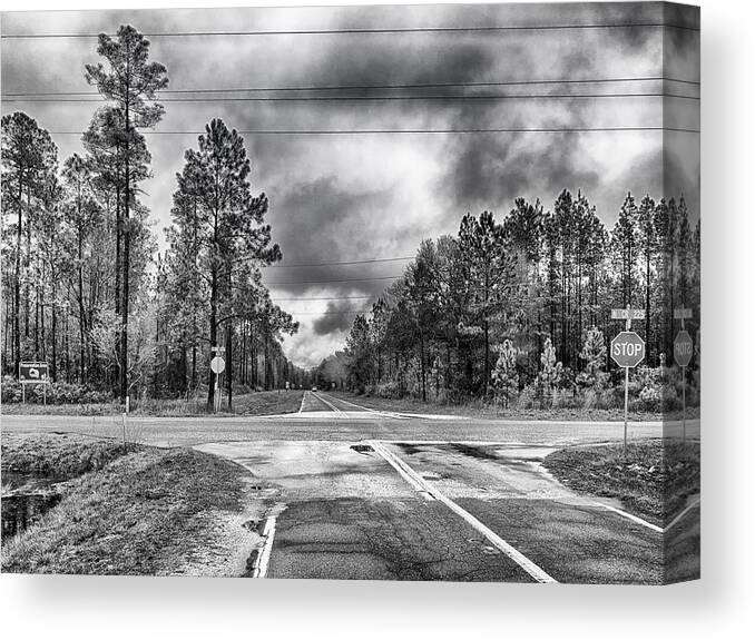 Hdr Canvas Print featuring the photograph The Crossroads by Howard Salmon