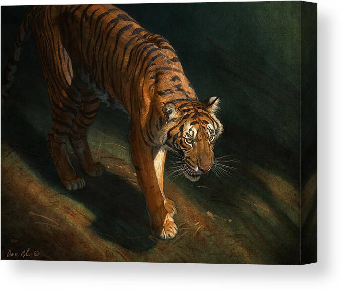 Tiger Canvas Print featuring the digital art The Eye of the Tiger by Aaron Blaise