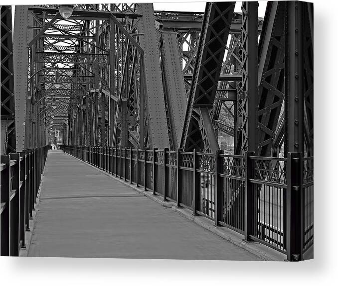 Hot Metal Bridge Canvas Print featuring the photograph The Hot Metal Bridge in Pittsburgh by Digital Photographic Arts