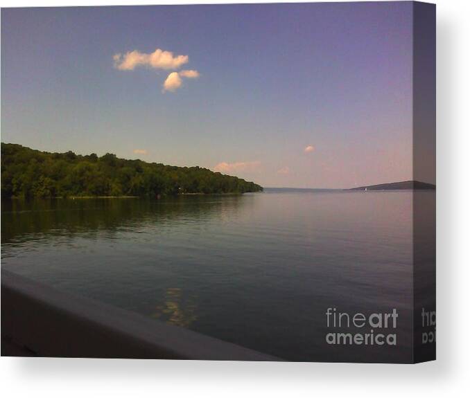 Landscape Canvas Print featuring the photograph The Lake by Valerie Shaffer