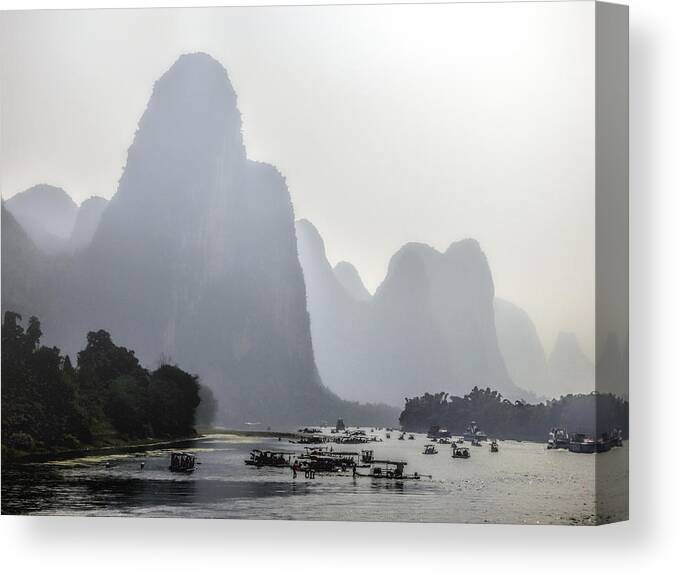 Li River Canvas Print featuring the photograph The Li River China by Lynn Bolt