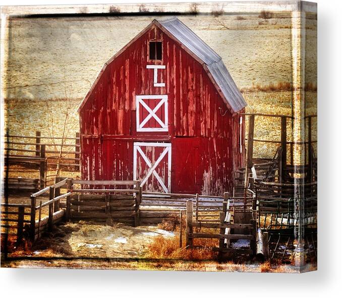 Oregon Canvas Print featuring the photograph The Little Red Barn by Image Takers Photography LLC - Laura Morgan