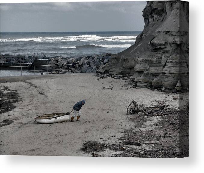 Fisherman Canvas Print featuring the photograph The Long Haul by Lynn Bolt