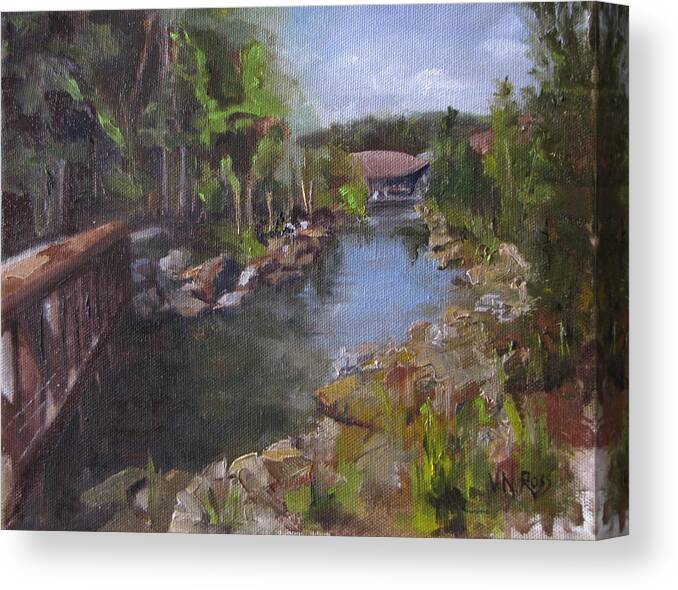 Landscape Canvas Print featuring the painting The Love Trail by Vicki Ross