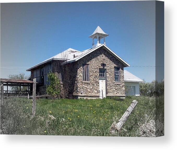 School Canvas Print featuring the photograph The Old Schoolhouse by Kathleen Luther