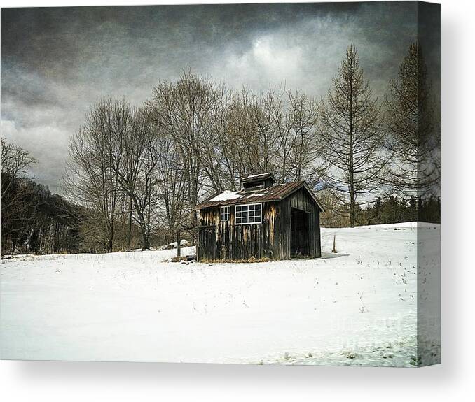 Collection Canvas Print featuring the photograph The Old Sugar Shack by Edward Fielding